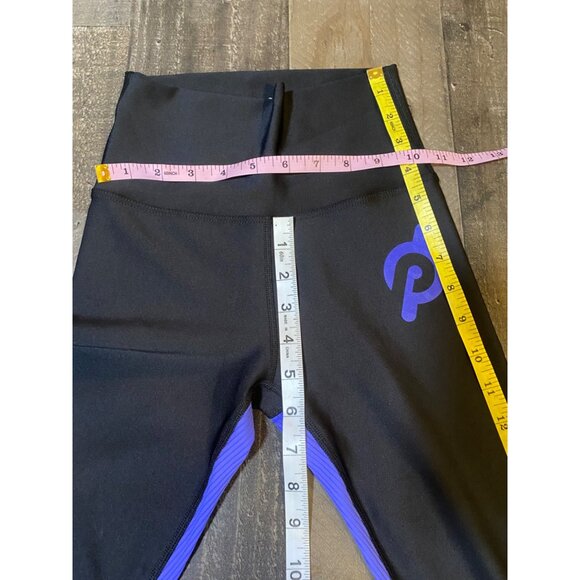 NWT PELOTON SPORT LEGGINGS WOMENS SIZE XS RIB COLORBLOCK BLACK AND BLUE - Picture 10 of 11